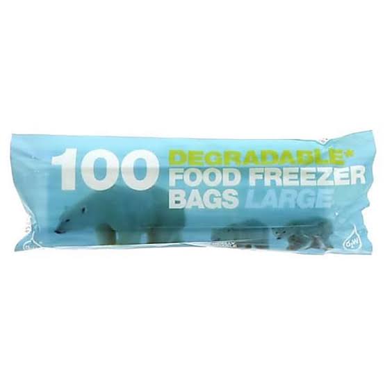 100 Degradable food freezer bags large