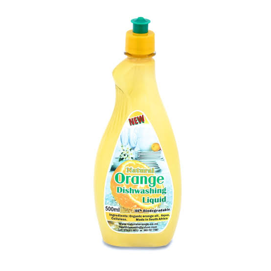 Natural orange dishwashing liquid