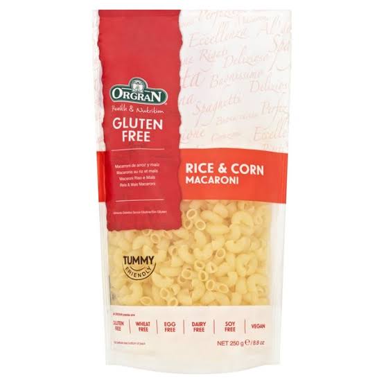 Orgran health & nutrition gluten free rice & corn macaroni