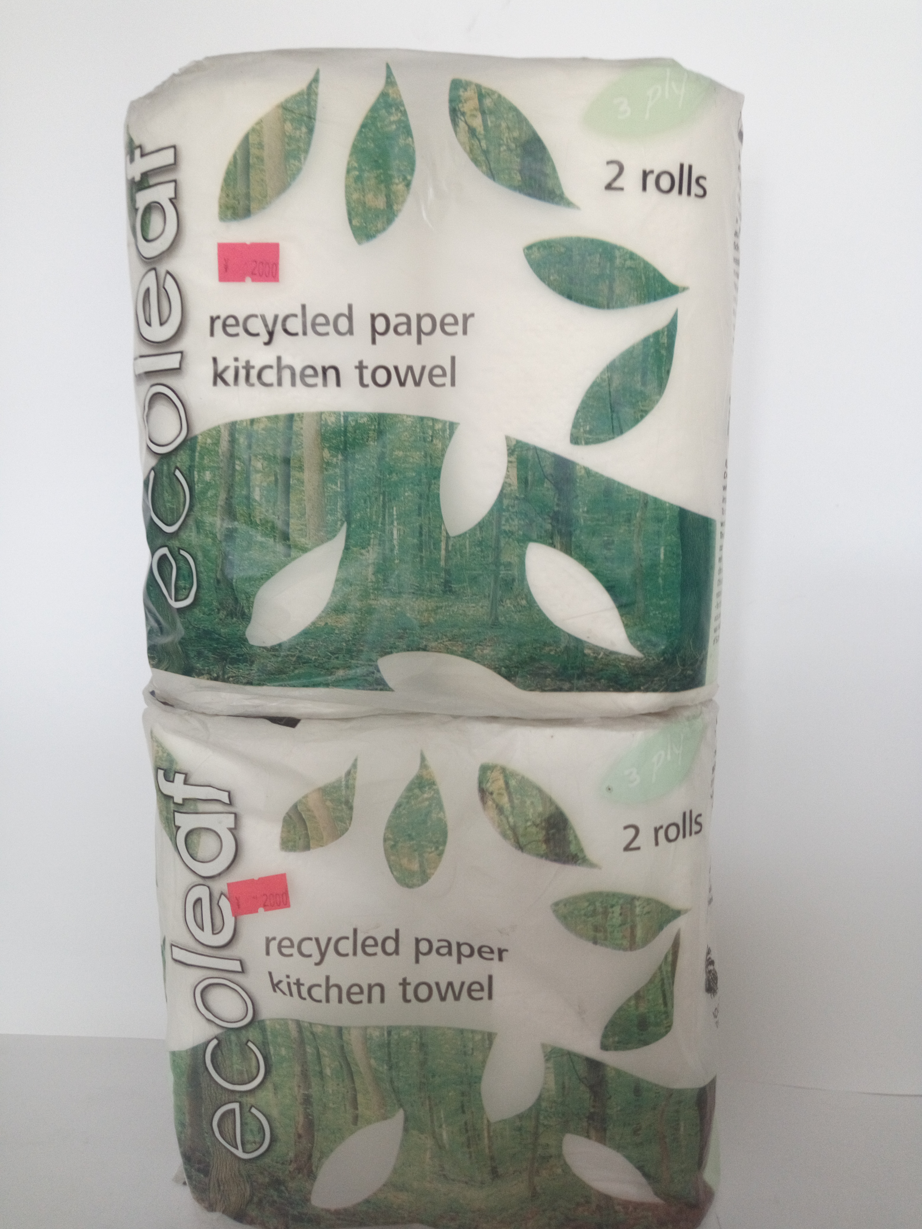 Ecoleaf recycled paper kitchen towel