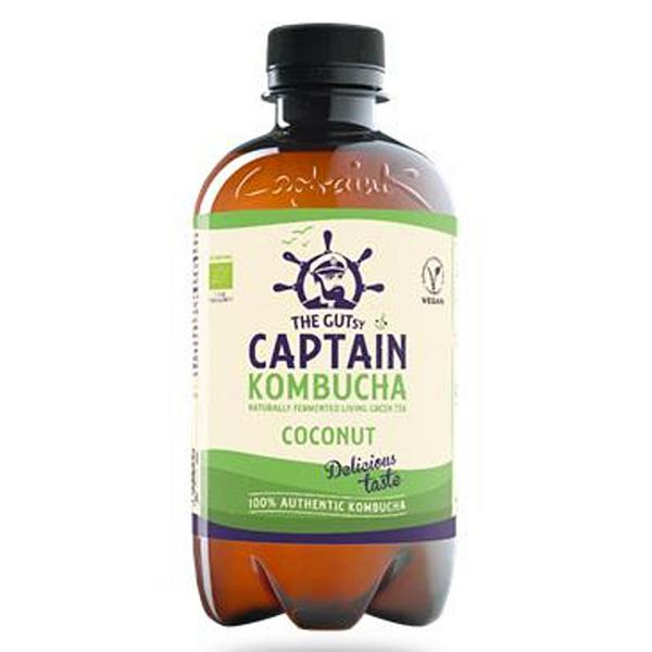 Captain Kombucha Organic Raspberry Kombucha dairy free, 400ml